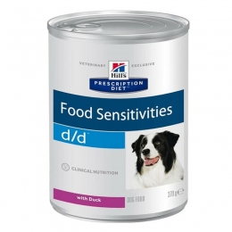Hill's Prescription Diet d/d Sensitivities консервы при пищевой аллергии у собак, с уткой, 370 г -  Консервы для собак Hill's 