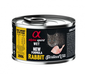 Вологий корм Alpha Spirit Rabbit Complete для стерилізованих котів, з кроликом, 200 г - Similar products