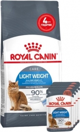 АКЦИЯ Royal Canin Light Weight Care сухой корм для кошек 1.5 кг + 4 паучи -  Корм Роял Канин для кошек 