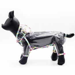 Дождевик Чарли полоска прозрачный силикон унисекс -  Одежда для собак мальчиков 