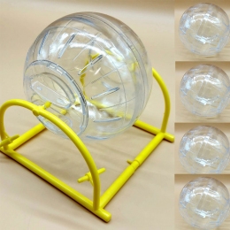 Шар для грызунов d-15 см с пластиковой подставкой прозрачный -  Аксессуары в клетку грызунам - Другие     