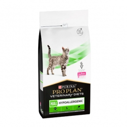 PRO PLA Veterinary Diets HA Hypoallergenic cухой корм для кошек при пищевой аллергии -  Корм для выведения шерсти Pro Plan   