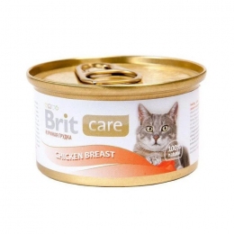 Brit Care Cat консерва для кошек с куриной грудкой 80г -  Консервы Brit для котов 