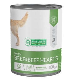 Корм Nature's Protection with Beef & Beef Hearts для собак с говядиной и говяжьим сердцем 800 гр. -  Влажный корм для собак - Другие     