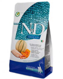 Сухой корм Farmina N&D Grain Free Ocean Kitten для котят, с треской, креветками, гарбузом и дыней, 300 г   - Similar products