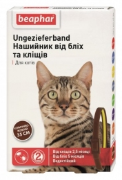 Ungezieferband Beaphar 35 см нашийник для котів від бліх і кліщів -  Нашийники від бліх та кліщів для котів Beaphar    