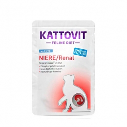Kattovit Diet Renal Вологий корм для кішок паштет з качкою, 85 г -  Вологий корм для котів - Інші     