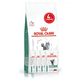 АКЦИЯ Royal Canin Diabetic при сахарном диабете набор корма для кошек 1,5 кг + 4 паучи - Сухой корм для кошек