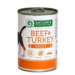 Консерва для собак Nature's Protection Adult Beef&Turkey с телятиной и индейкой, 400 г - Similar products