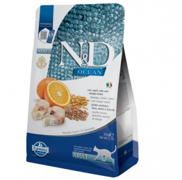 Сухой корм Farmina N&D Low Grain Ocean Adult для взрослых кошек, с треской и апельсином, 300 г   - Similar products