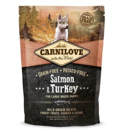 Сухой корм Carnilove Salmon&Turkey Large Breed Puppy для щенков крупных пород, 1,5 кг - Корм холистик для собак