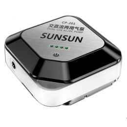 Компрессор Sun Sun CP-201 на аккeмуляторе 5л/мин -  Компрессор для аквариума Sun-sun     
