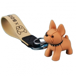 Брелок з собачкою на силіконовому ремінці - Брелоки для ключів