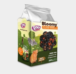 Корм LoloPets Bloomy ягодный микс для грызунов, 200 г - 