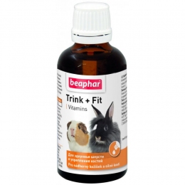 Trink + Fit витамины для шерсти и костей для грызунов 50мл 102600 -  Витамины для грызунов - Beaphar     
