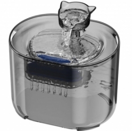 Фонтан для кошек с USB тонированный Прозрачный 2,2 л.  Фонтан для кошек с USB тонированный Прозрачный 2,2 л.  - Товары для котов и кошек