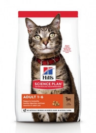 Hills SP Adult Lamb сухой корм для взрослых кошек ягненок с рисом 300 г + 300 г - 
