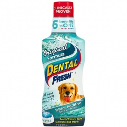 SynergyLabs Dental Fresh Синерджи лабз свежесть зубов жидкость от зубного налета и запаха из пасти собак и кошек 237 мл  - Средства гигиены и ухода для собак