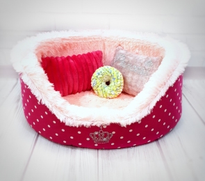Бристоль лежак для животных 40х50 см Princess Hot pink - Лежанки и домики для котов и кошек