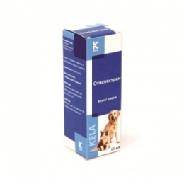 Отоспектрин ушные капли для кошек и собак, 15 мл -  Противогрибковые препараты для собак - Kela   