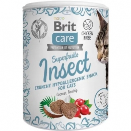 Лакомство Brit Care Superfruits для кошек с насекомыми 100 гр. -  Лакомства для кошек -   Потребность: Контроль веса  