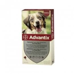 Advantix (Адвантикс) для собак Bayer Масса от 10 до 25 кг -  Средства от блох и клещей для собак Advantix     