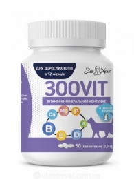 Зоовит 50 таб витаминно-минеральный комплекс для взрослых кошек с 12 мес - Витамины для сельскохозяйственных животных