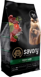 Savory Сухой корм для собак малых пород со свежим мясом ягненка -   