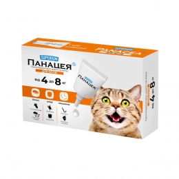 Superium Panacea противопаразитарные капли на холку для котов, 4-8 кг - Средства и таблетки от блох и клещей для кошек