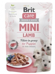Brit Care Mini Puppy Lamb Влажный корм для щенков филе ягненка в соусе  85 г -  Влажный корм для собак -   Ингредиент: Ягненок  