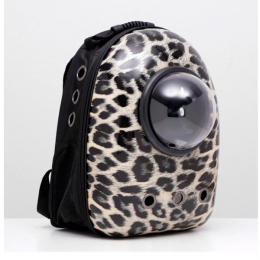 Рюкзак раскладушка 32х42х29 см леопард -  Рюкзаки - переноски для кошек - Другие   