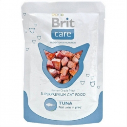 Brit Care Cat pouch влажный корм для кошек с тунцом 80г -  Влажный корм для котов -  Ингредиент: Тунец 