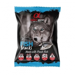 Alfa Spirit Dog Snacks Fish напівологі  ласощіі з риби, кубики 35г  -  Ласощі для собак -    
