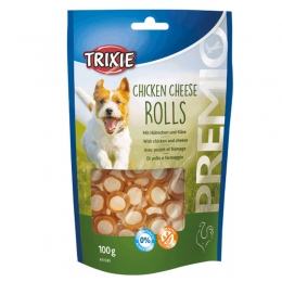 Лакомство Chicken Cheese Rolls курица, сыр 100г Трикси 31589 -  Лакомства для собак -   Ингредиент: Курица  