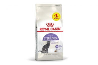 АКЦИЯ Royal Canin Sterilised для стерилизованных котов от 1 до 7 лет 9+1 кг -  Сухой корм для кошек -   Класс: Супер-Премиум  