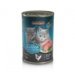 Леонардо Ексклюзив консервы для котят птица 400 г -  Влажный корм для котов -  Ингредиент: Птица 