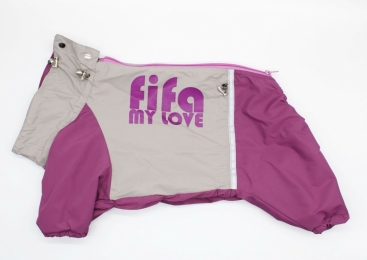Комбінезон Мерсі рожевий з бежевим на тонкій підкладці (дівчинка) -  Одяг для собак -   Розмір одягу XXL1  