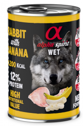 Влажный корм Alpha Spirit Rabbit with Banana Complete для взрослых собак, с кроликом и бананом, 400 г - Similar products