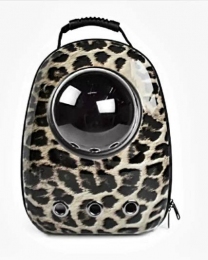Рюкзак пластик иллюминатор 32х42х29 см леопард - Рюкзаки переноски для собак