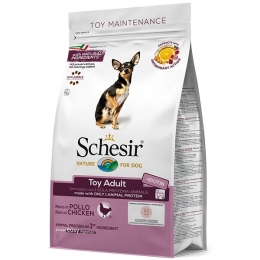 Schesir Dog Toy Adult курка Сухий монопротеїновий корм для дорослих собак міні порід 0,8кг  - 