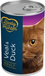 Корм Lovely Hunter Adult Veal and Duck Влажный для взрослых кошек с телятиной и уткой 400 гр. -  Влажный корм для котов - Другие     