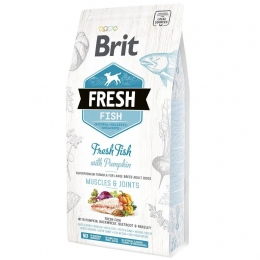 Brit Fresh Adult Large Сухой корм для взрослых собак крупных пород с рыбой и тыквой -  Корм Brit Care для собак 