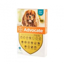 Advocate (Адвокат) Bayer для собак 4-10 кг - Засоби та таблетки від бліх та кліщів для собак