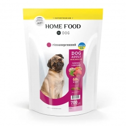 Home Food dog adult mini\medium телятина с овощами  корм гипоаллергенный  -  Сухой корм для собак - Home Food   