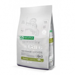 Корм Superior Care White Dogs Grain Free Junior Small and Mini Breeds для щенков мелких пород с белым окрасом шерсти беззерновой 1,5 кг. -  Корм для собак премиум класса - Nature's Protection   