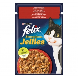 АКЦИЯ Felix Sensations влажный корм с говядиной и томатами для кошек 85 гр - Similar products