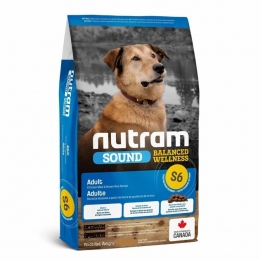 Nutram S6 Sound Balanced Wellness Adult Dog Сухой корм для собак с курицей и рисом 20 кг -  Сухой корм для собак -   Вес упаковки: 10 кг и более  