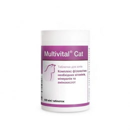 Dolfos Multivital Cat Вітамінно-мінеральний препарат для котів, 500 тб -  Вітаміни для кішок Dolfos     