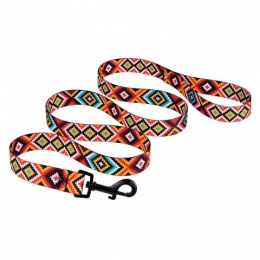 Поводок для собаки Tribal нейлоновый Гуцульский Оранжевый 152 см -  Поводки для собак BronzeDog     