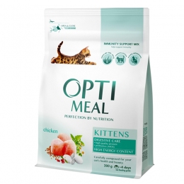 Optimeal сухий корм для кошенят з куркою -  Сухий корм Оптиміл для котів 